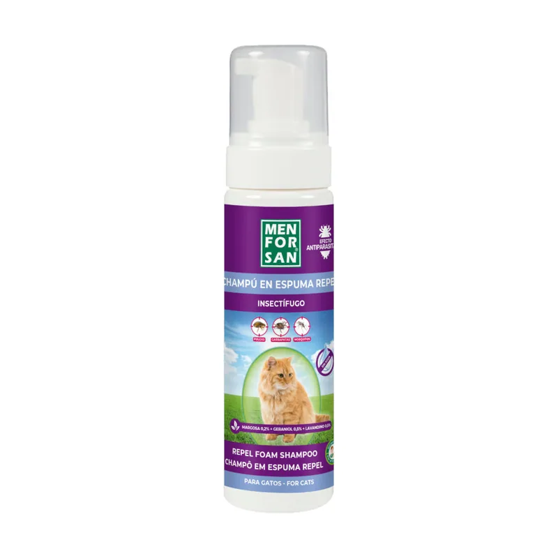 Menforsan Champú en espuma anti-insectos para gatos