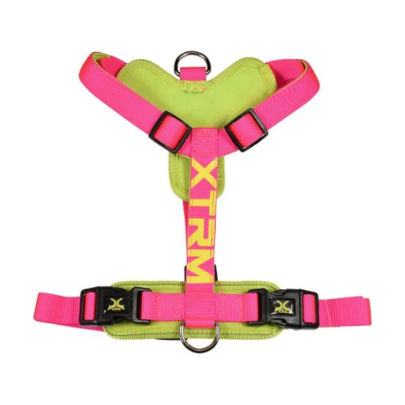 Nayeco X-TRM Cronos Neon Flash Arnés Fucsia para perros