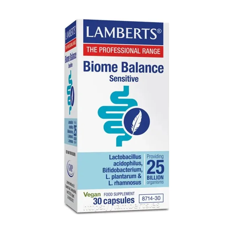 Lamberts Biome Balance Sensitive Probiótico Piel Sensible 30 Cápsulas
