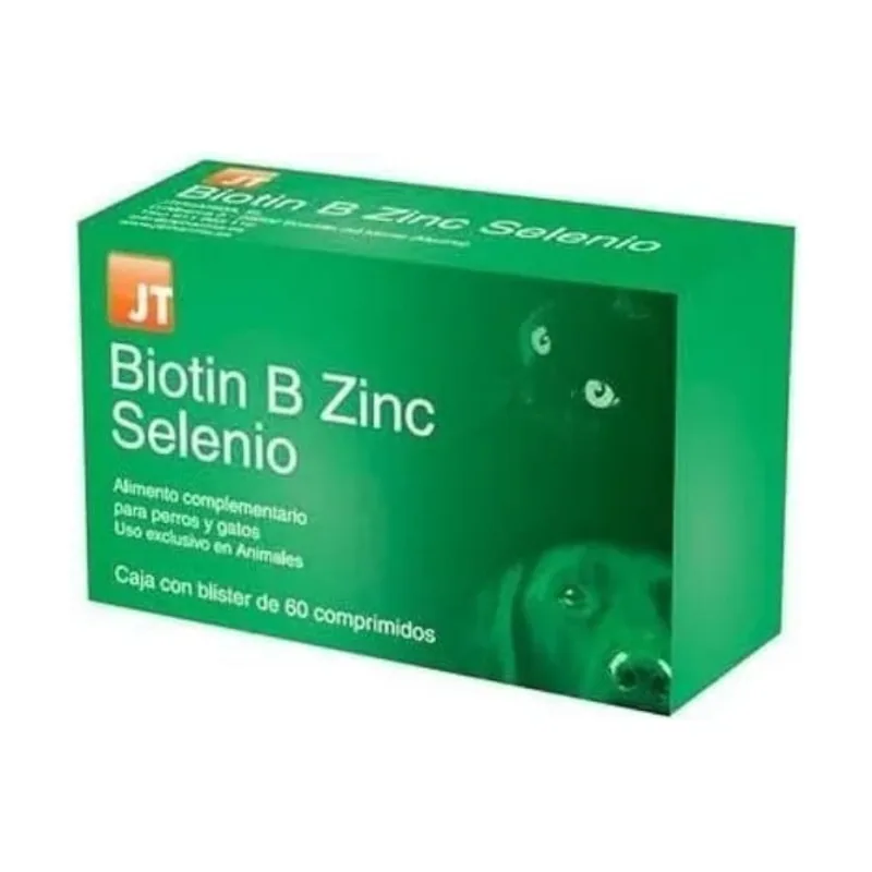Jtpharma 60 Comprimidos Biotin B Zinc Selenio para perros y gatos