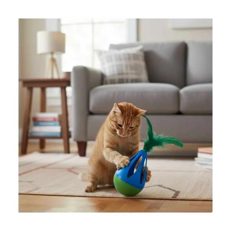 Playology Juguete Interactivo con Plumas y Cascabel para gatos