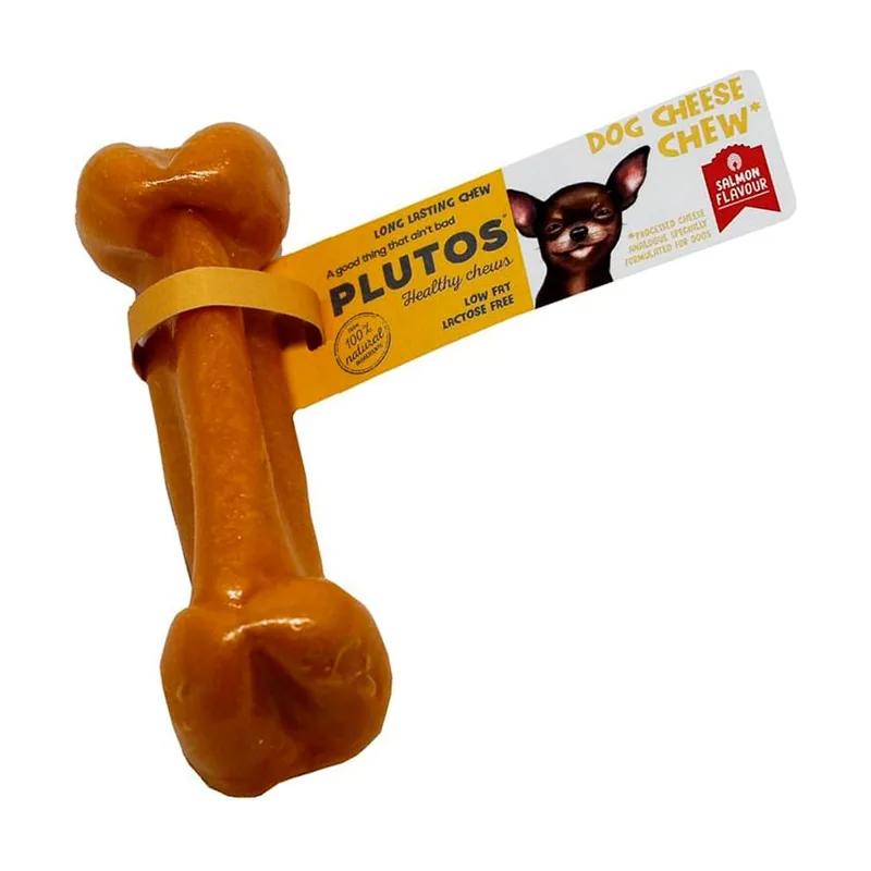 Plutos 1 hueso x 9 cm Hueso de Queso y Salmón