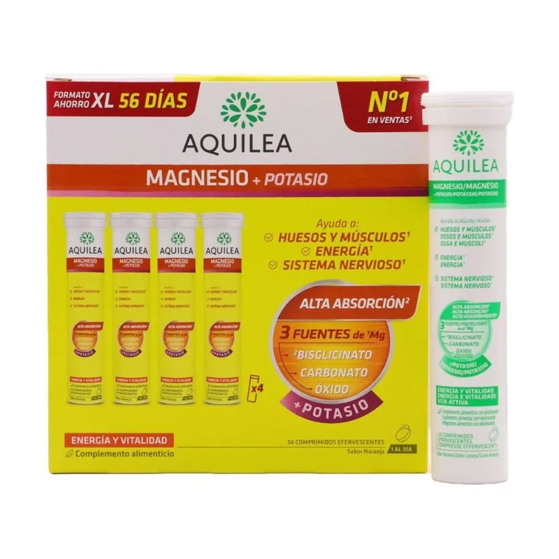 Aquilea Magnesio + Potasio 56 Comprimidos Efervescentes