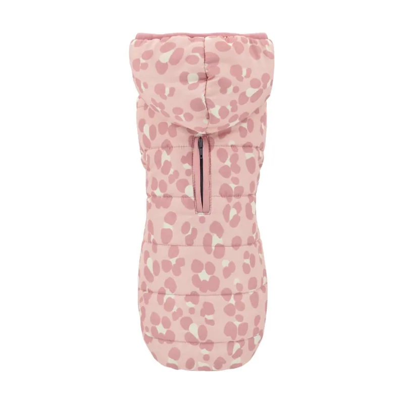 Nayeco Leopardo Chaqueta con Capucha Rosa para perros