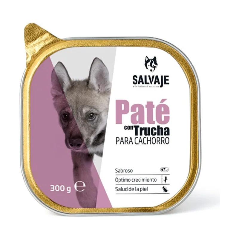 Salvaje 300 g Puppy Trucha en Paté tarrina