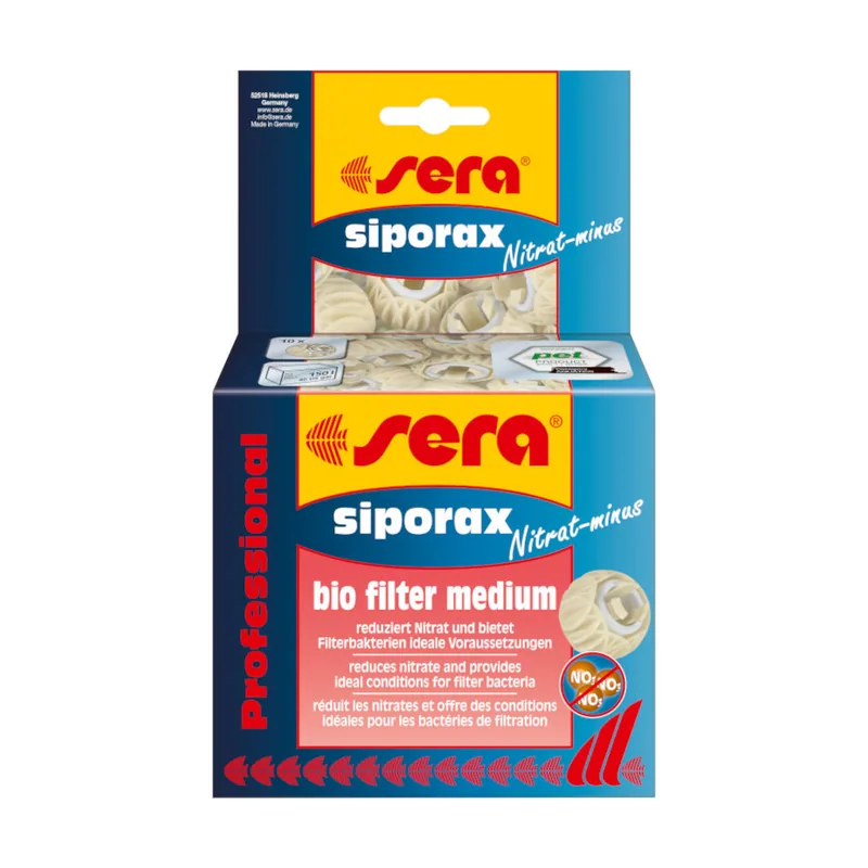 Sera Siporax Nitrat-Minus Professional Medio de Filtrado Biológico para acuarios
