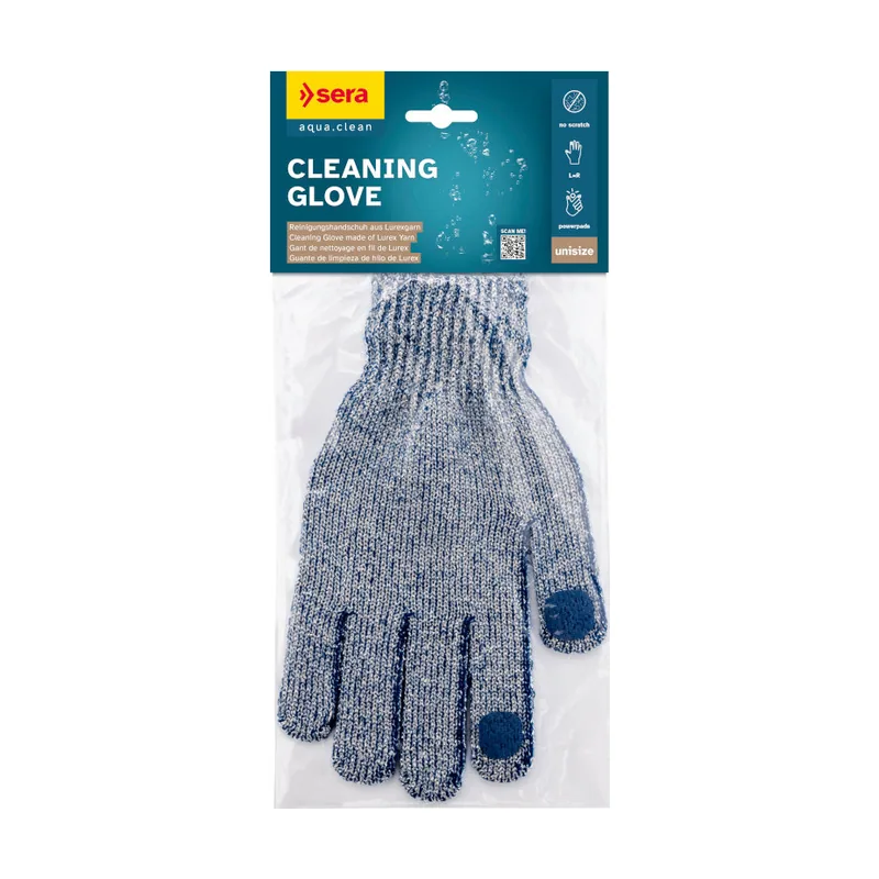 Sera Aqua Clean Guantes para limpieza de acuarios de hilo de Lurex