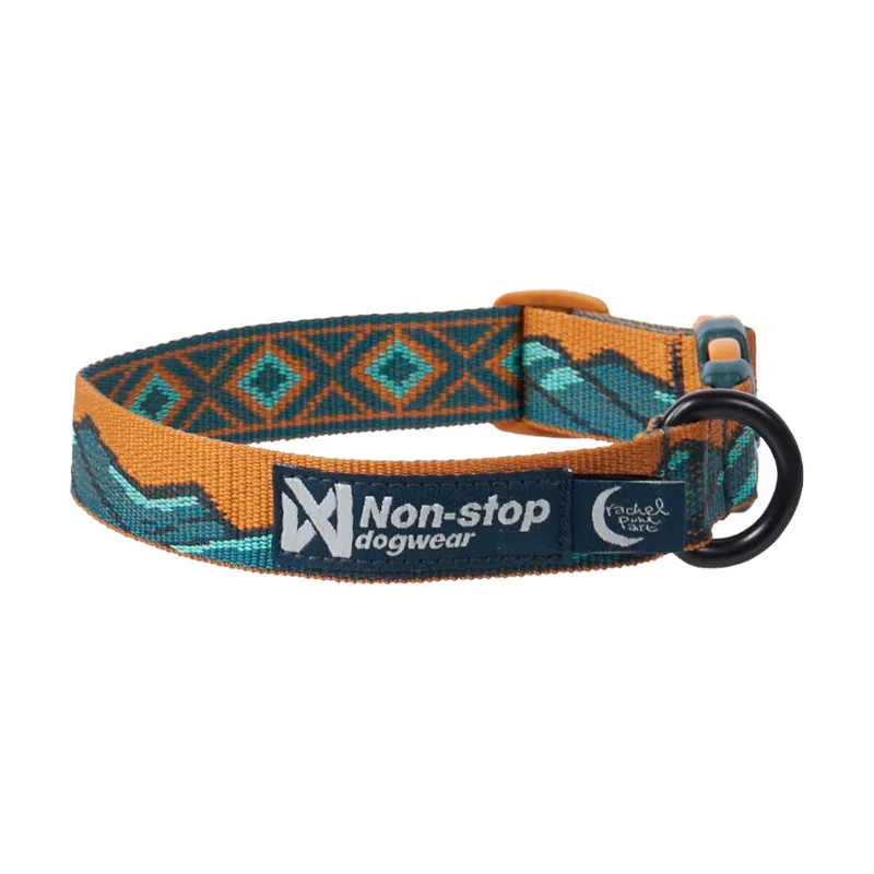 Non-stop Dogwear Collar Turquesa y Roble para perros