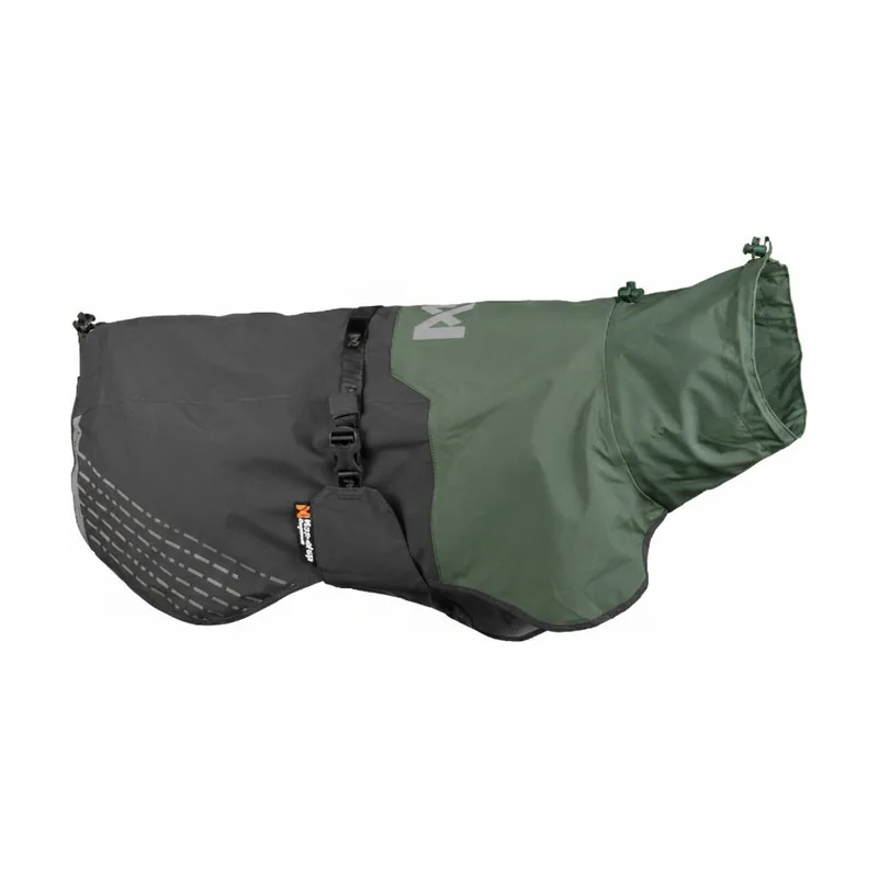 Non-stop Dogwear Fjord Chubasquero Impermeable Negro y Verde para perros