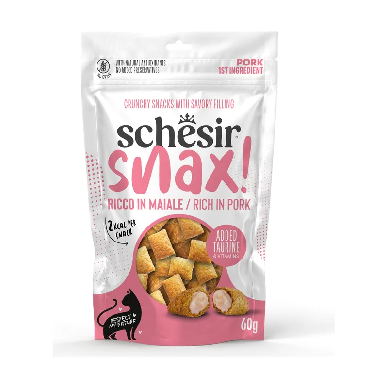 Schesir 60 g Snax! Cerdo Snacks para gato