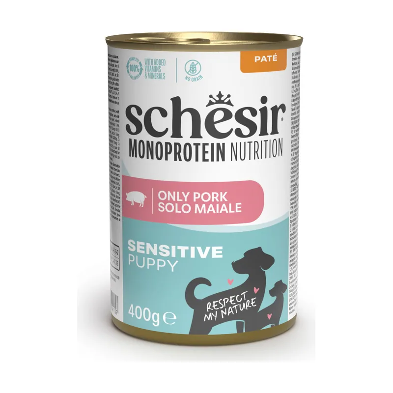 Schesir SHR Monop DOG PUP Sensi GF HAM CAN 400G