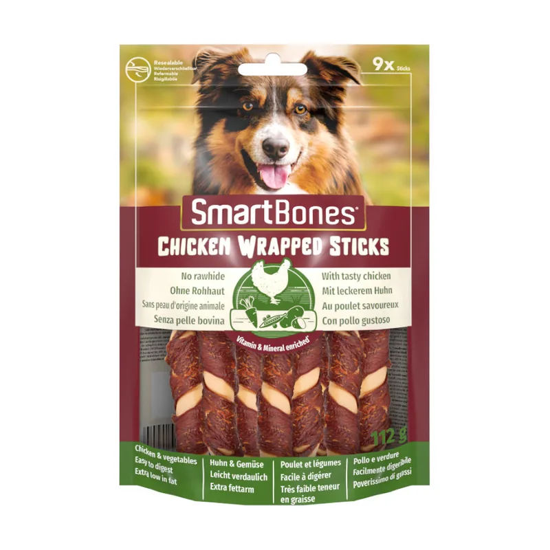 SmartBones 9 barritas Wrapped Sticks Pollo Mini