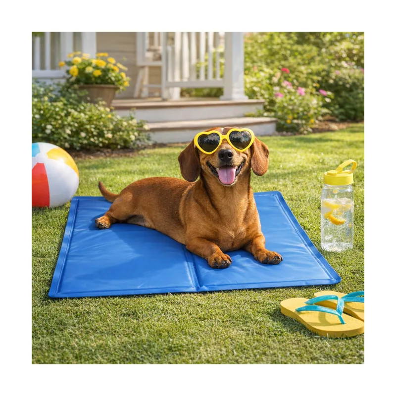 Summer Vibes Manta Refrescante Azul para perros