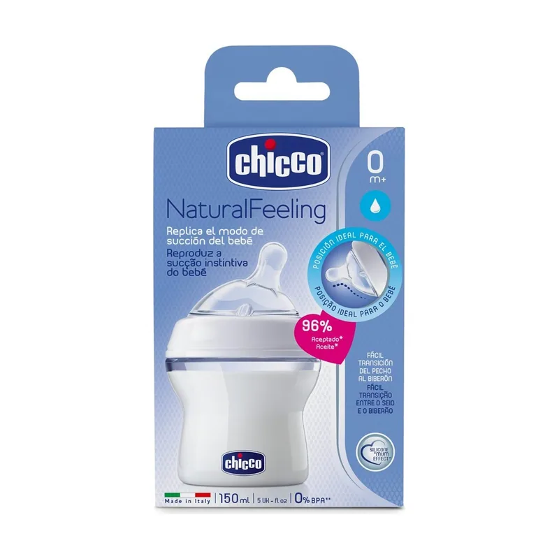 Chicco Biberón Natural Feeling Tetina Inclinada Flujo Normal 150ML