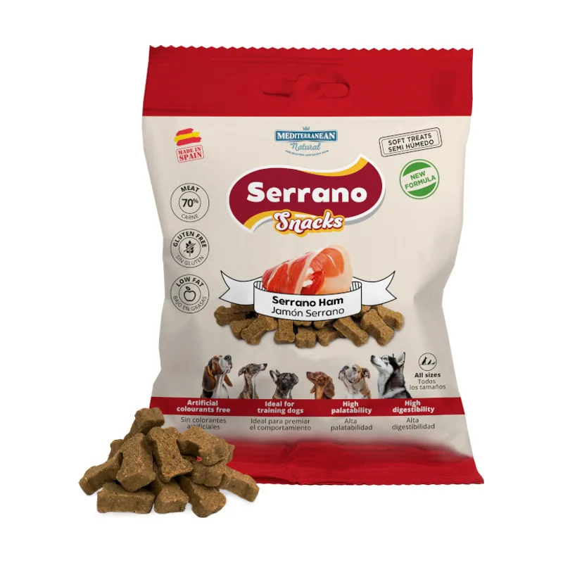 Mediterranean Natural 85 g Galletas Serrano Snacks de Jamón