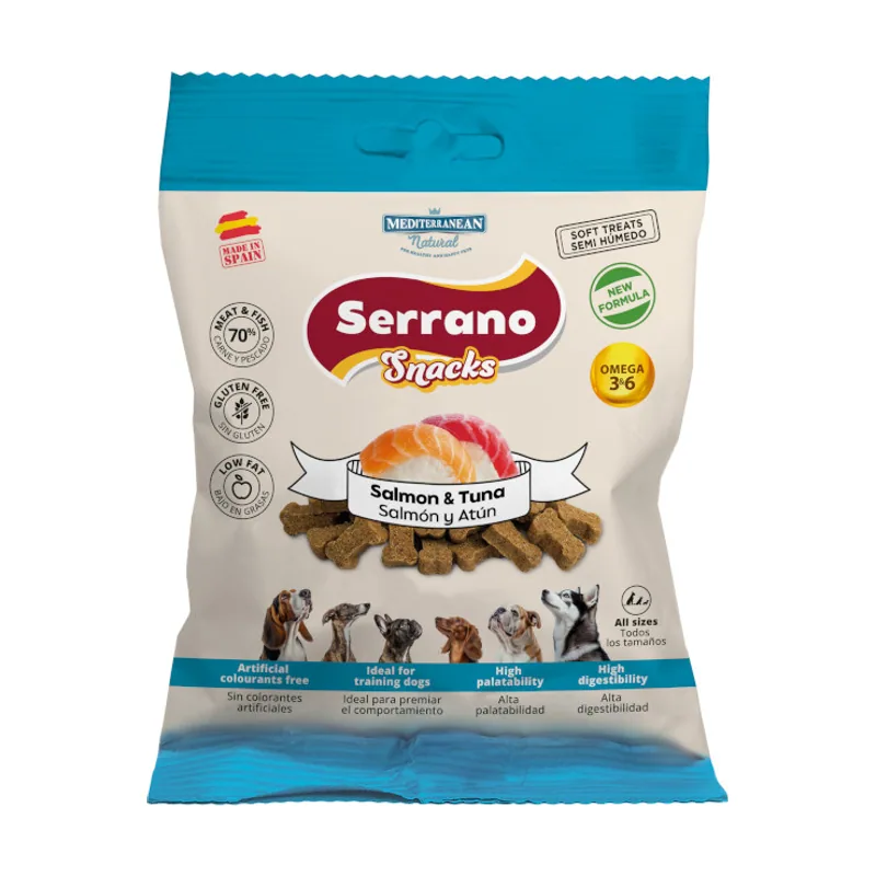 Mediterranean Natural 85 g Serrano Galletas Salmón y Atún