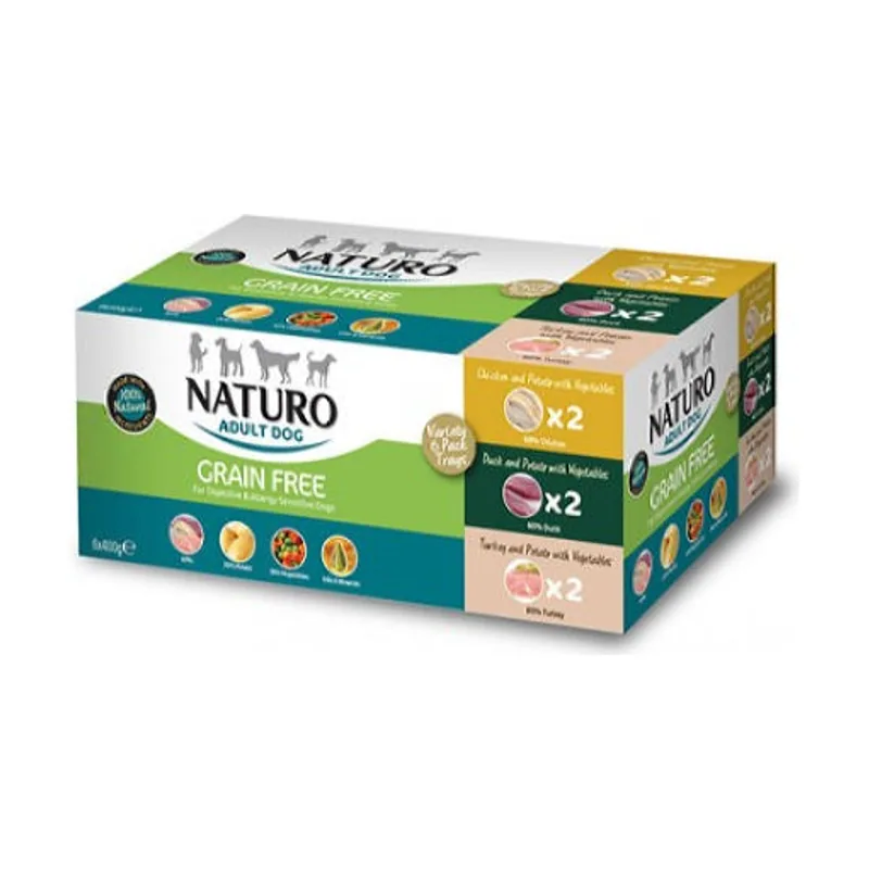 Naturo 6 tarrinas x 400 g Grain Free tarrinas