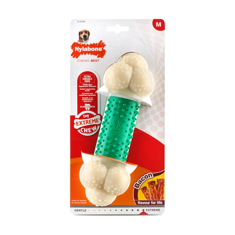 Nylabone Extreme Chew Bacon Double Action Mordedor para perros
