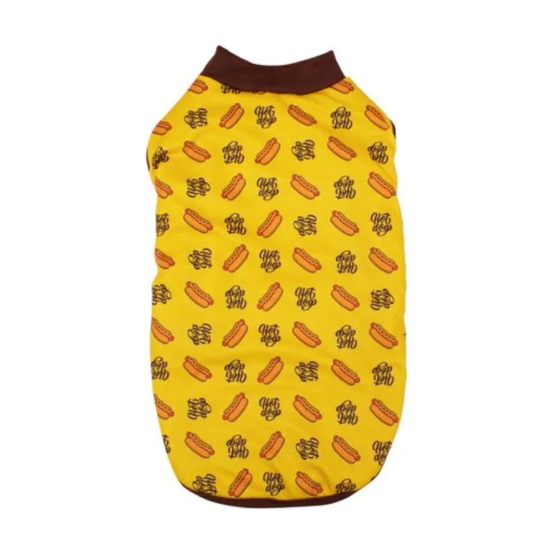 Outech Fleece Hot Dog Sudadera Amarilla para perros