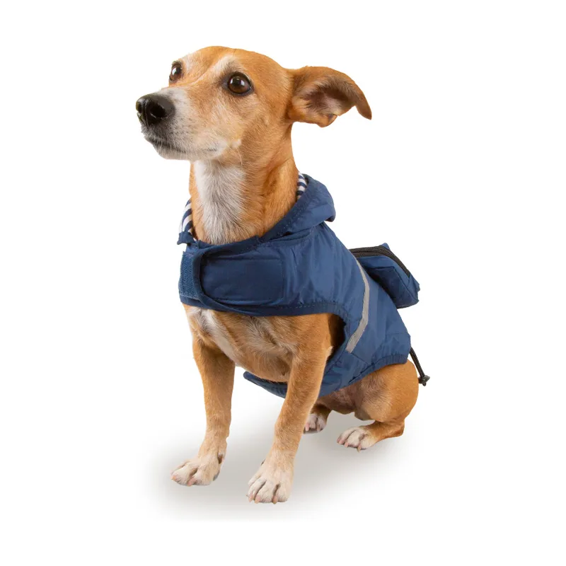 Outech Impermeable con Bolsillo Azul Marino para perros