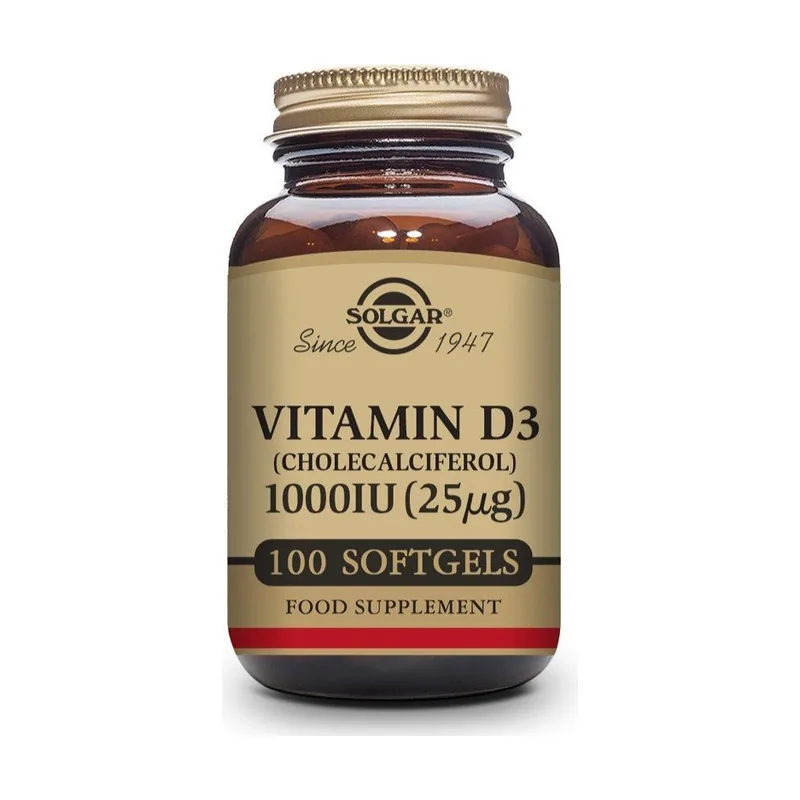 Solgar Vitamina D3 1000iu 25µg 100 Cápsulas Blandas