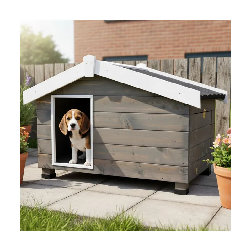 TK-Pet Mountain Caseta de Madera Gris para perros