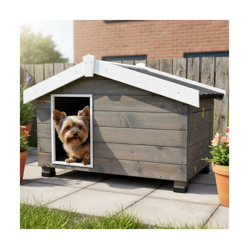 TK-Pet Mountain Caseta de Madera Gris para perros