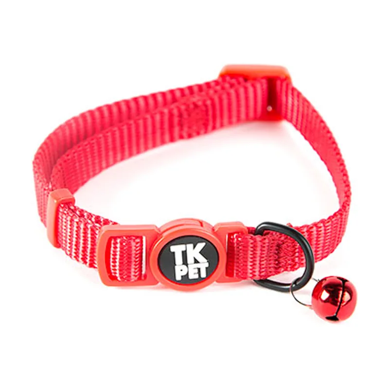 TK-Pet Classic Collar Nylon con Cascabel Rojo para gatos