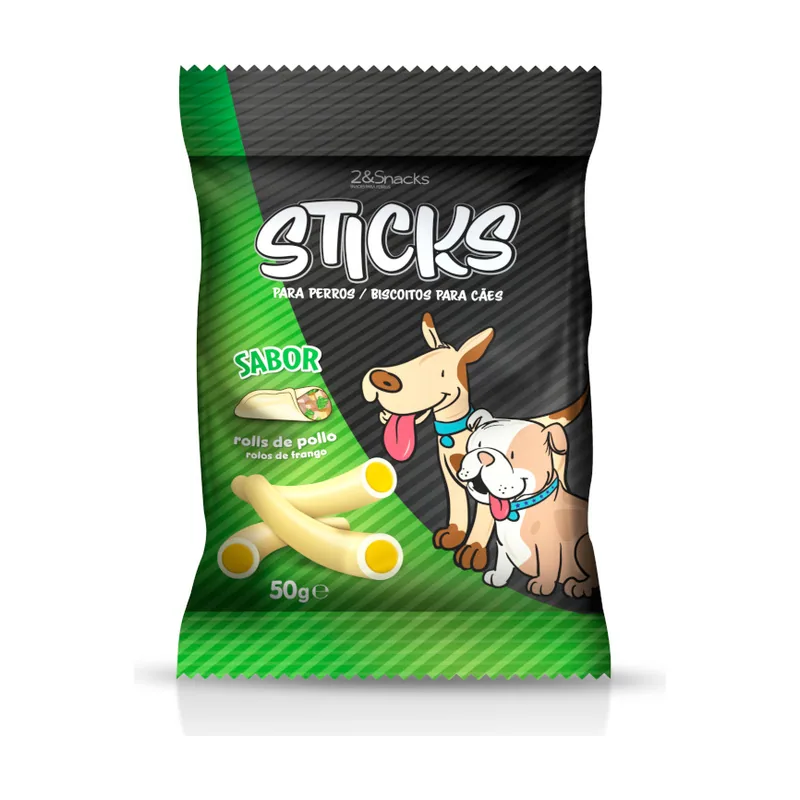 2&Snacks 50 g Sticks de Rolls de Pollo