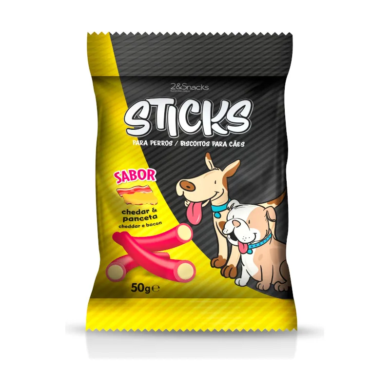 2&Snacks 50 g Sticks de Cheddar & Bacon