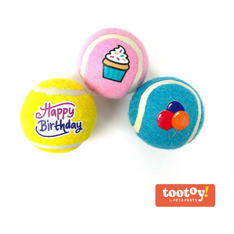 Tootoy! Comfort Happy Birthday Pack de pelotas para perro