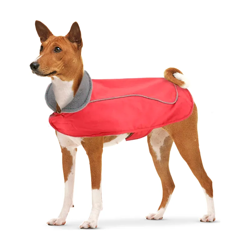 Outech Chubasquero rojo con capucha para perros