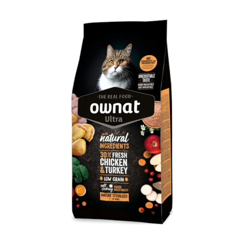 Ownat Ultra Mature Esterilizado Pienso Pollo y Pavo