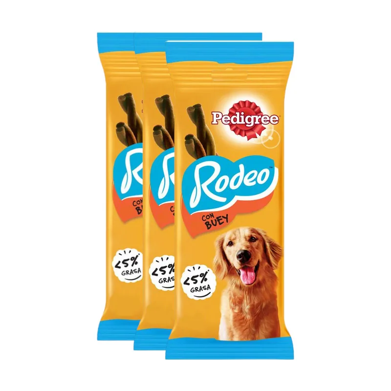 Pedigree 4 barritas Rodeo Snack Buey