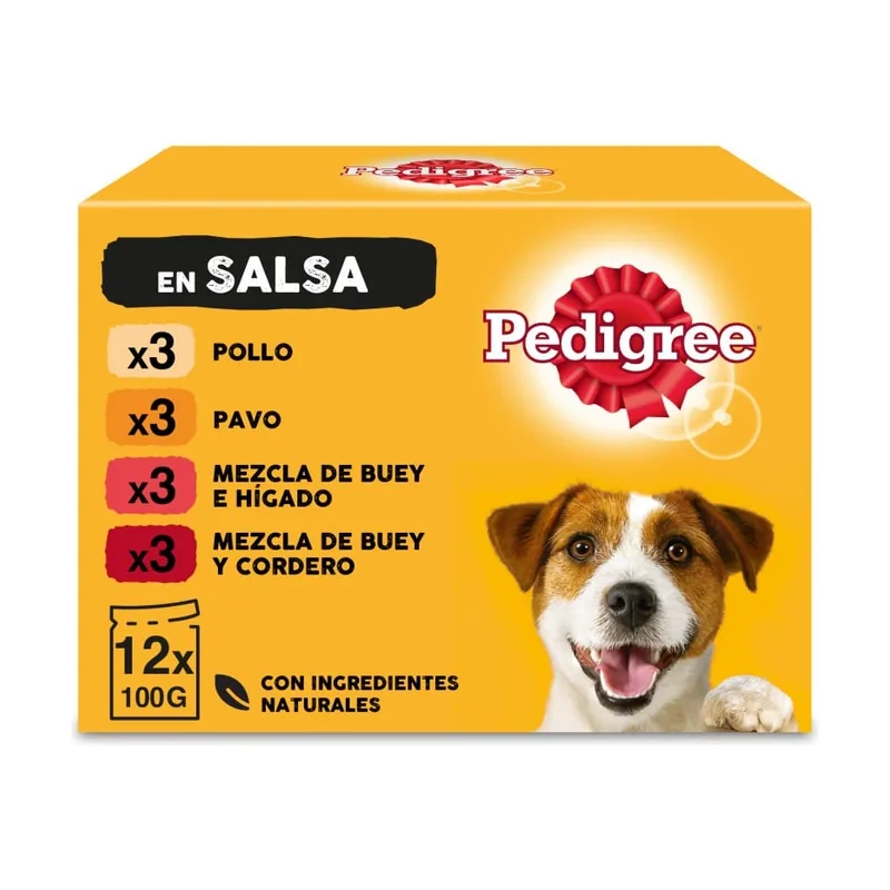 Pedigree 12 sobres x 100 g Sabores Mixtos Salsa en Bolsita