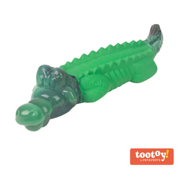 Tootoy! Chew Tuff Cocodrile modedor para perros