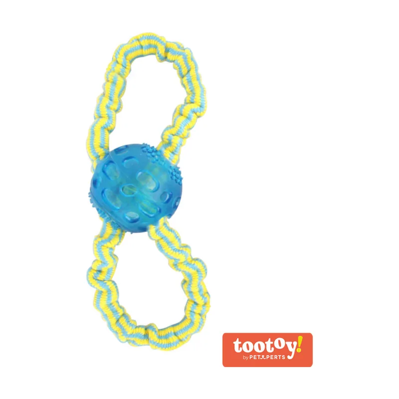 Tootoy! Super elastic toy Blue Pelota con Cuerda Azul para perros