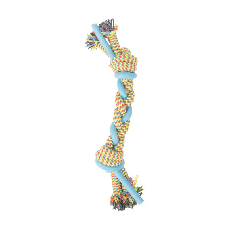 Tootoy! Pull Multi-texture Rope Azul Mordedor de cuerda para perro