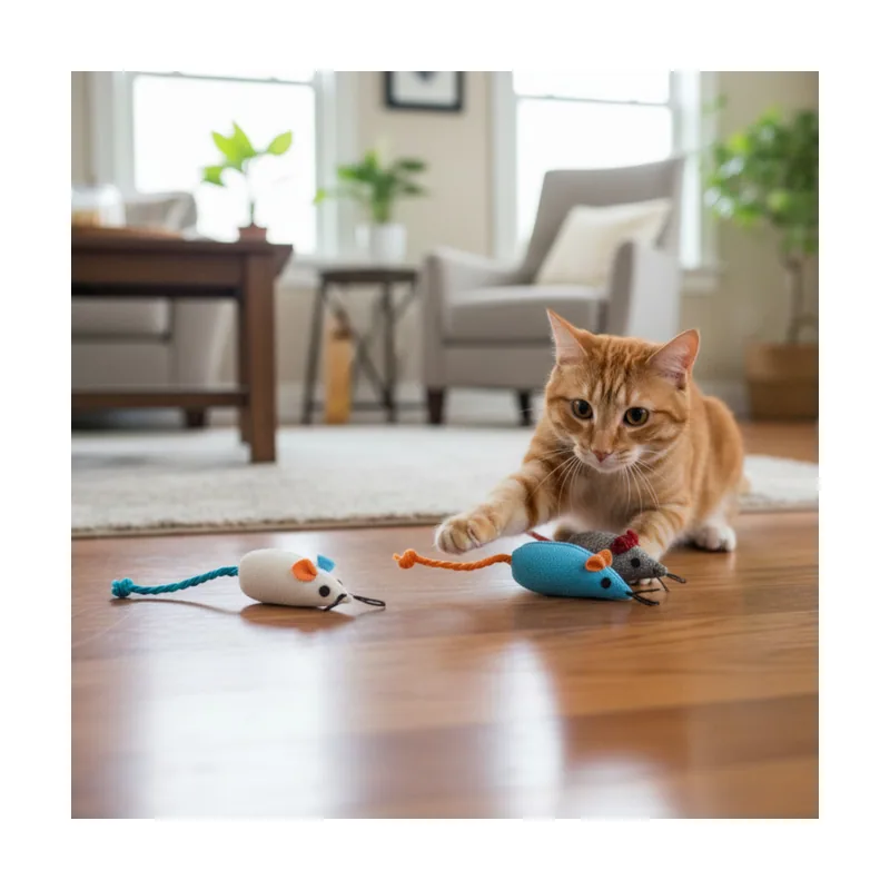 Tootoy! Ratón de Tela Colores Variados para gatos