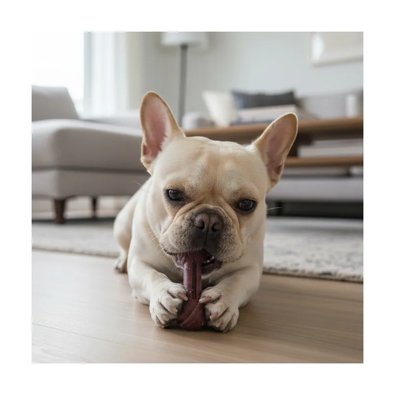 Tootoy! Hueso Mordedor de Bambú Sabor Carne Marrón para perros