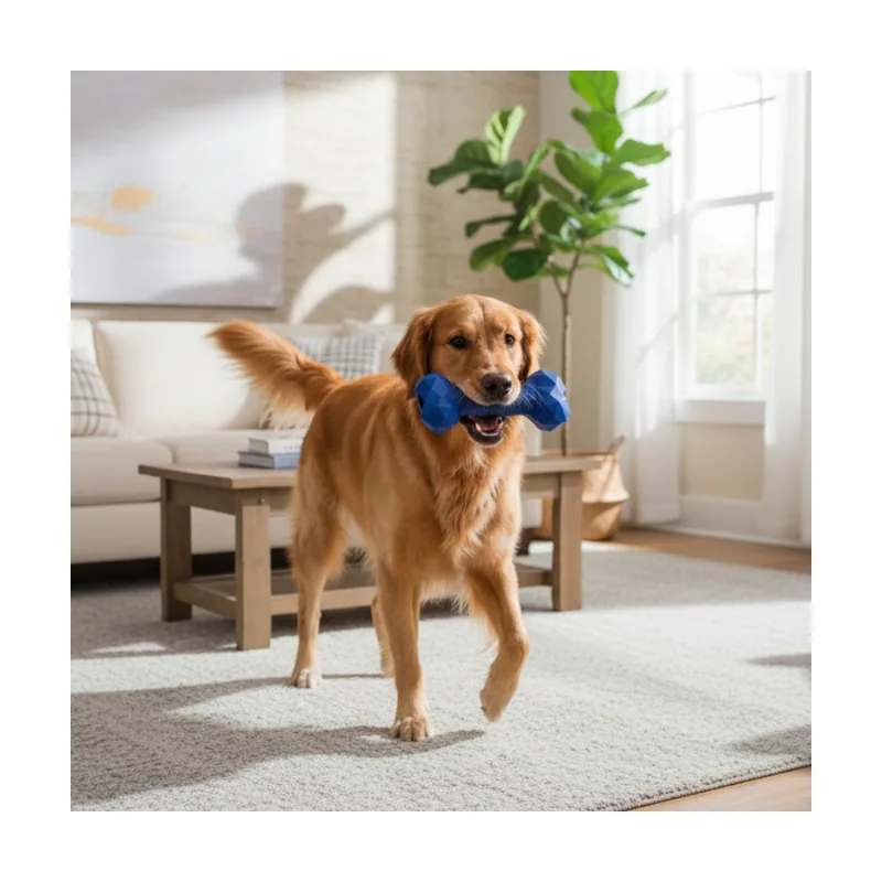 Tootoy! Hueso Portagolosinas de Goma Azul para perros