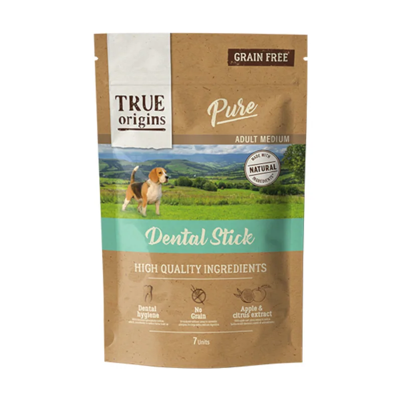True Origins 7 barritas Pure Medium Adult Snacks Dentales