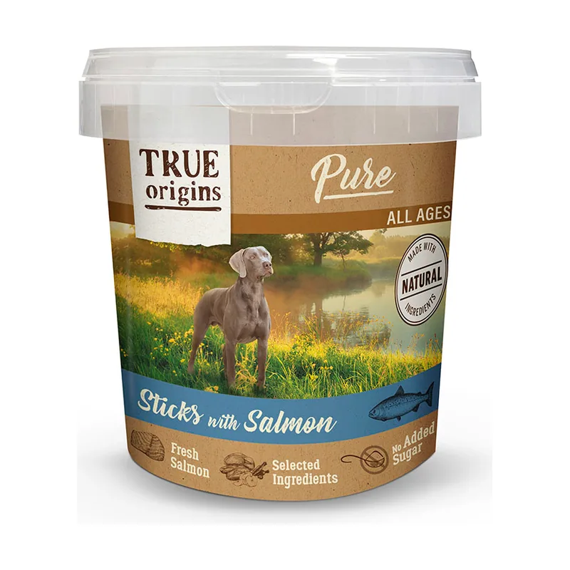 True Origins 800 g Pure Palitos Salmón