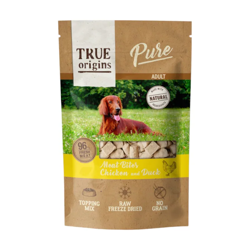 True Origins 100 g Bocaditos Pure Adult Freeze Dried Pollo y Pato
