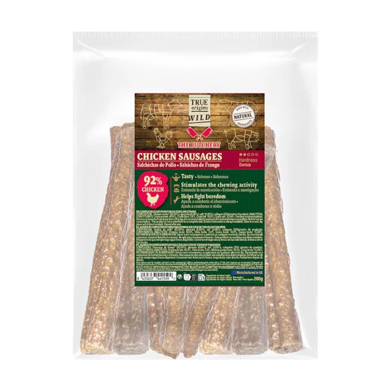 True Origins 200 g Salchichas de Pollo Snack