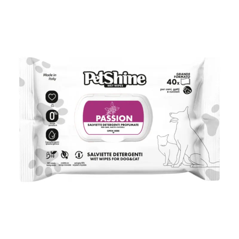 PetShine Toallitas Húmedas Passion para perros y gatos