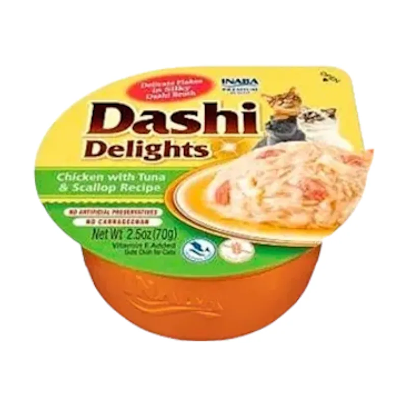 Dashi 70 g Delights Snack Cremoso Pollo con Atún y Vieira tarrina