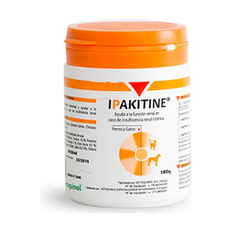 Vetoquinol 60 g Ipakitine Complemento Dietético para la función renal de perros y gatos