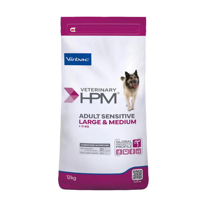 Virbac HPM Veterinary Adult Sensitive Large & Medium Pienso Cerdo