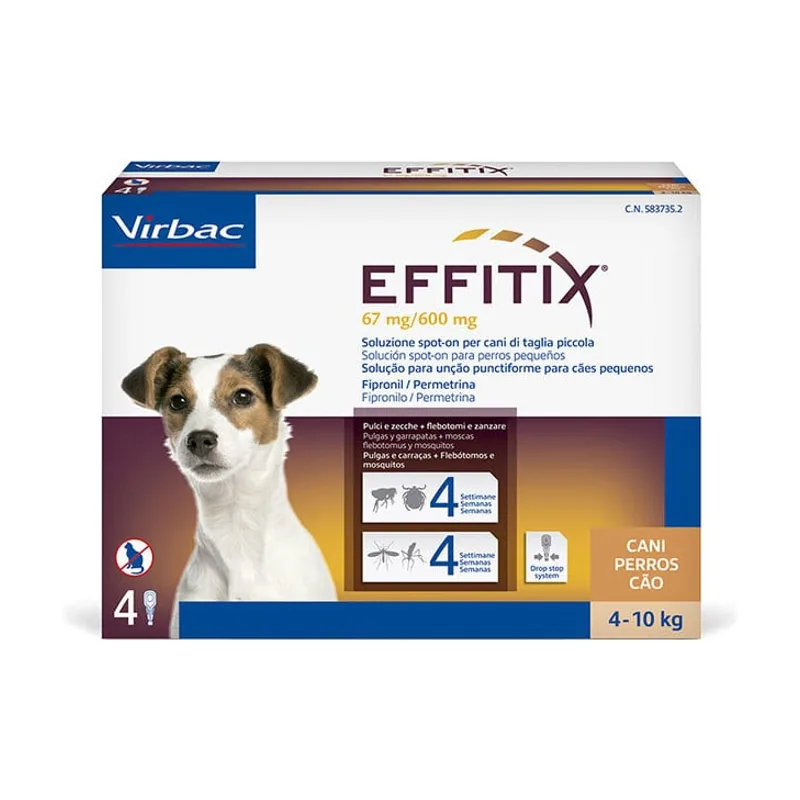 Virbac Effitix Antiparasitario en Pipetas para perros